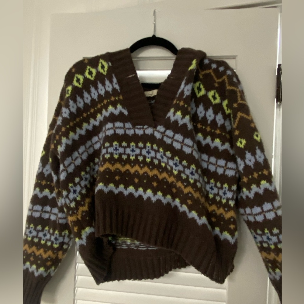 Brown hooded sweater